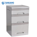 SKS008-1 Cabinet de chevet de stockage d&#39;ABS de trois tiroirs